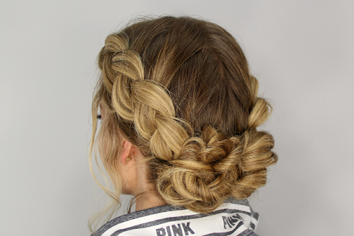 chignon tresse hollandais