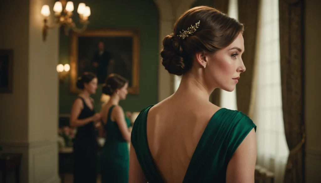 Quel chignon choisir avec une robe de demoiselle d'honneur vert émeraude ?