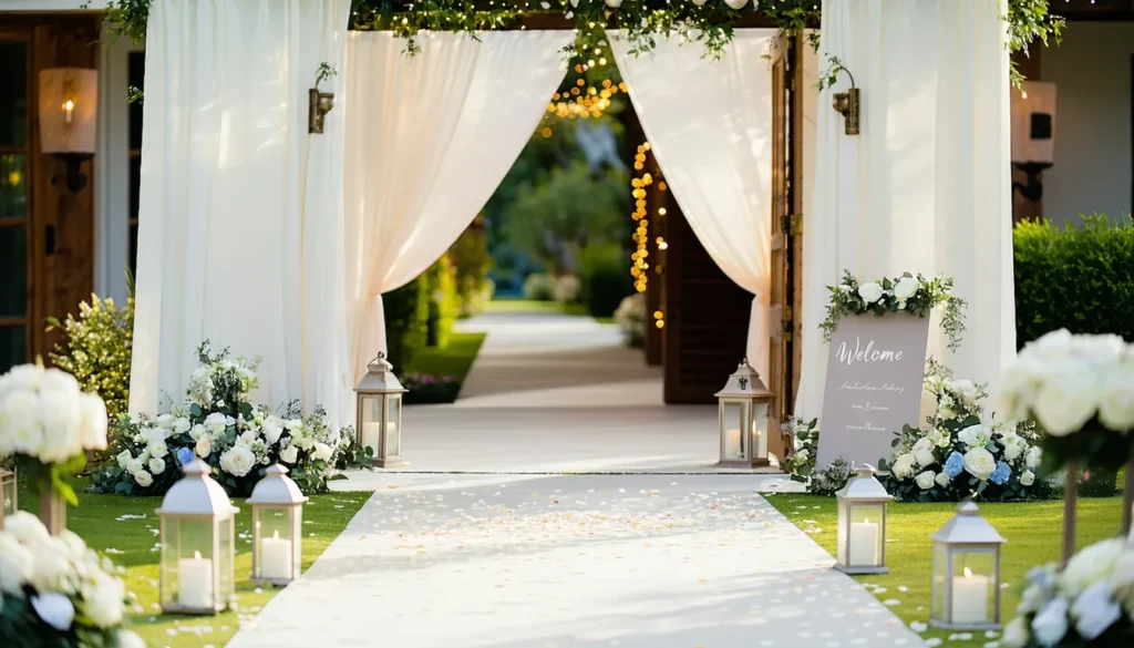 decoration entree salle mariage
